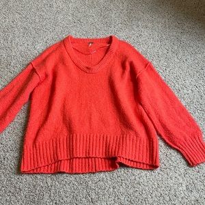 Free people orange chunky sweater, size XS